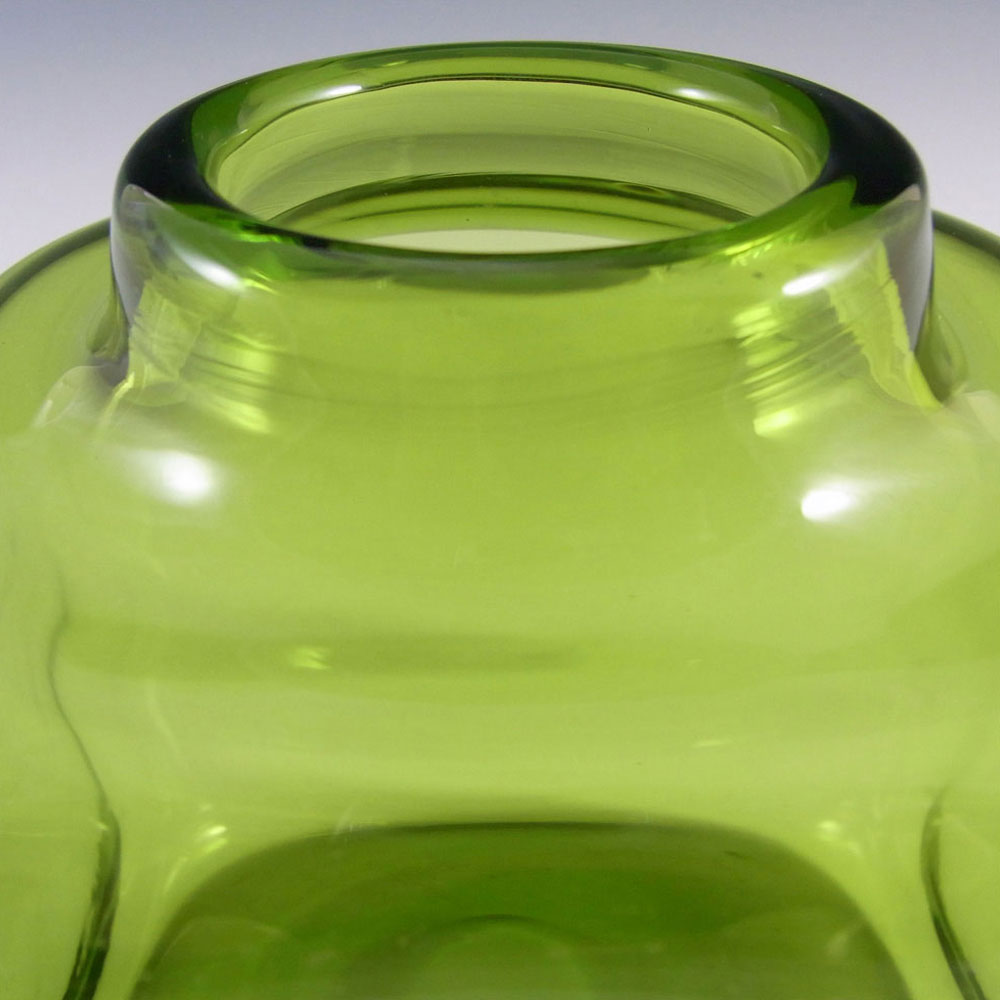 (image for) Holmegaard #18157 Per Lutken Green Glass 'Majgrøn' Vase - Signed - Click Image to Close
