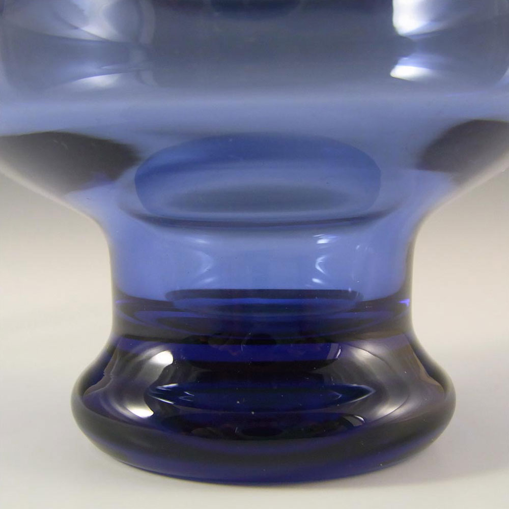 (image for) Holmegaard #18163 Per Lutken Blue Glass 'Safir' Vase - Signed - Click Image to Close