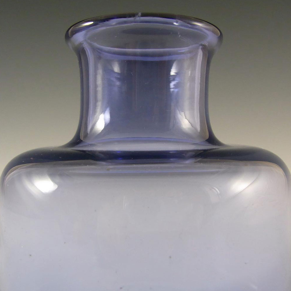 (image for) Holmegaard #18168 Per Lutken Blue Glass 'Safir' Vase - Signed - Click Image to Close