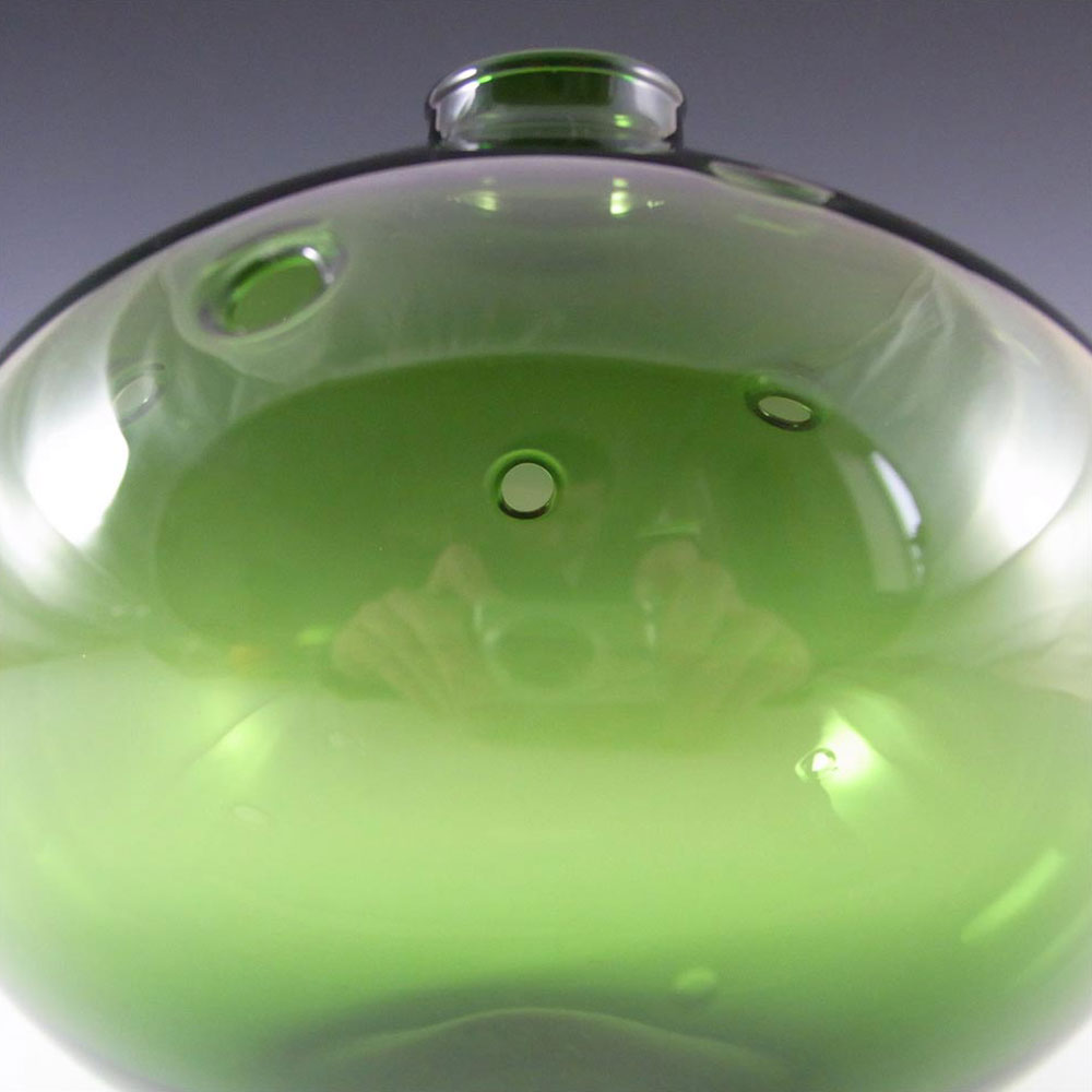 Holmegaard Michael Bang Green Glass 5.5" Flower Vase - Signed - Click Image to Close