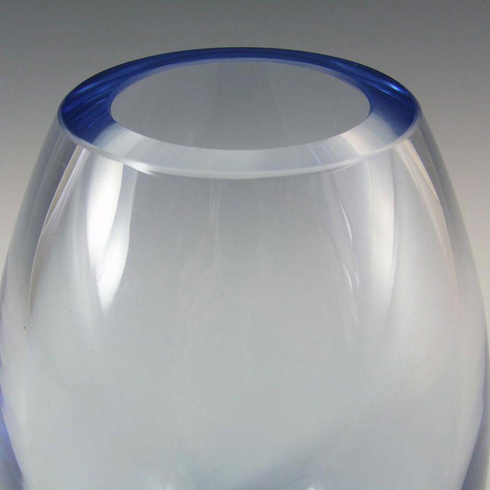 (image for) Holmegaard #220053 Per Lutken Blue Glass 'Hellas' Vase - Signed - Click Image to Close