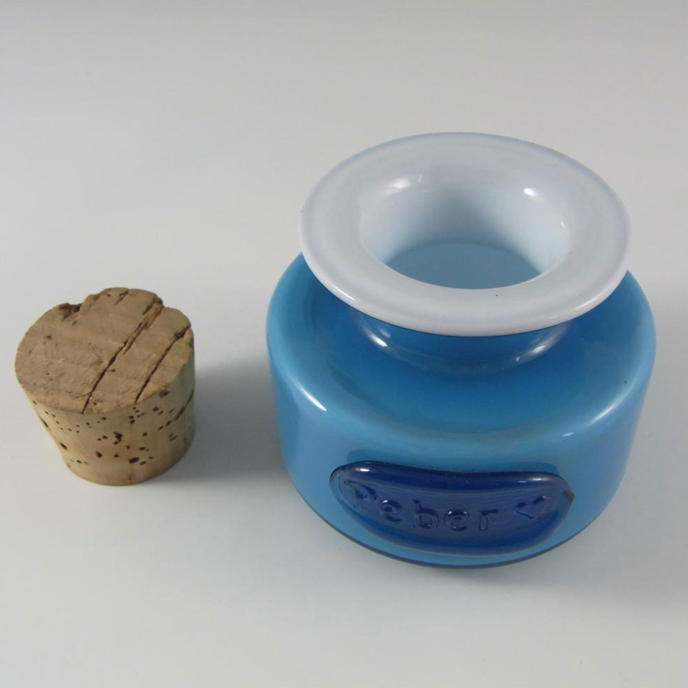 (image for) Holmegaard Palet Blue Glass 'Peber' Spice Jar by Michael Bang - Click Image to Close