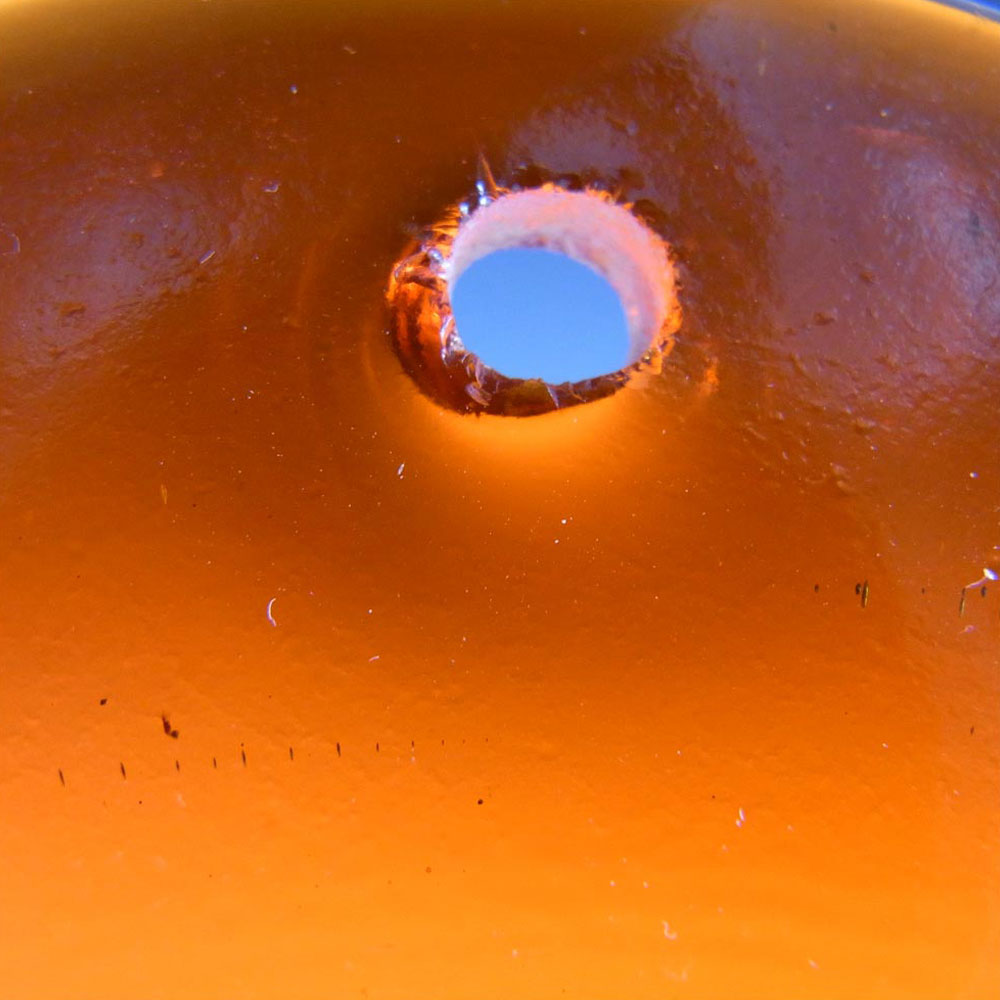(image for) Holmegaard Jacob E. Bang Orange Glass 'Figur' Suncatcher - Click Image to Close