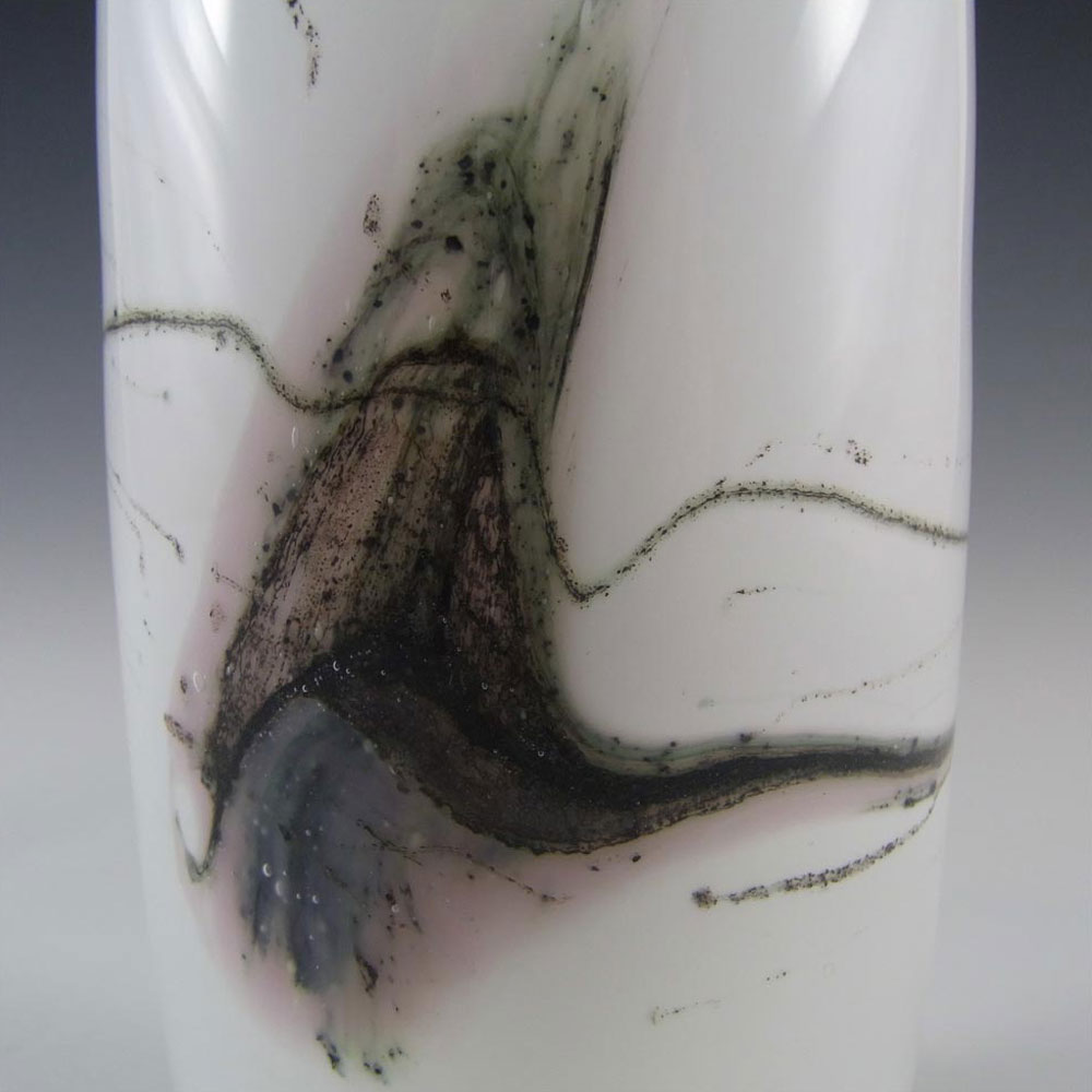 (image for) Holmegaard 'Atlantis' White Glass 7.5" Vase by Michael Bang - Click Image to Close