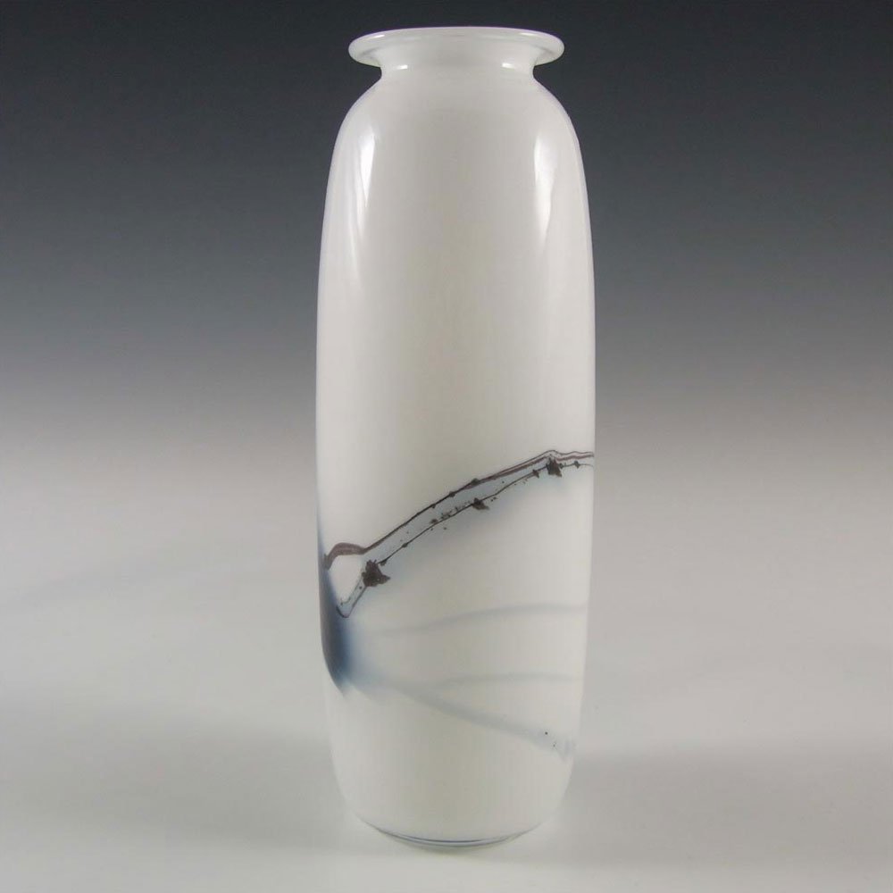 Holmegaard 'Atlantis' White Glass 5.75" Vase by Michael Bang - Click Image to Close