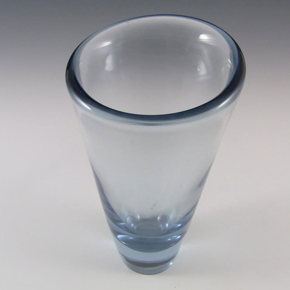(image for) Holmegaard #16509 Per Lutken Blue Glass 'Thule' Vase - Signed - Click Image to Close