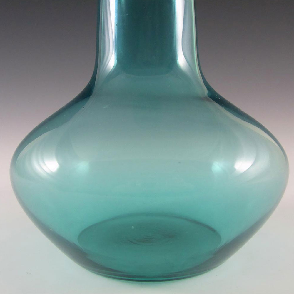 (image for) Holmegaard 'Timeglas' Turquoise Glass 9.75" Vase by Per Lutken - Click Image to Close