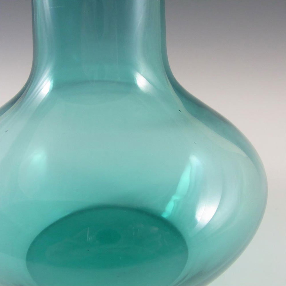 Holmegaard 'Timeglas' Turquoise Glass 9.75" Vase by Per Lutken - Click Image to Close