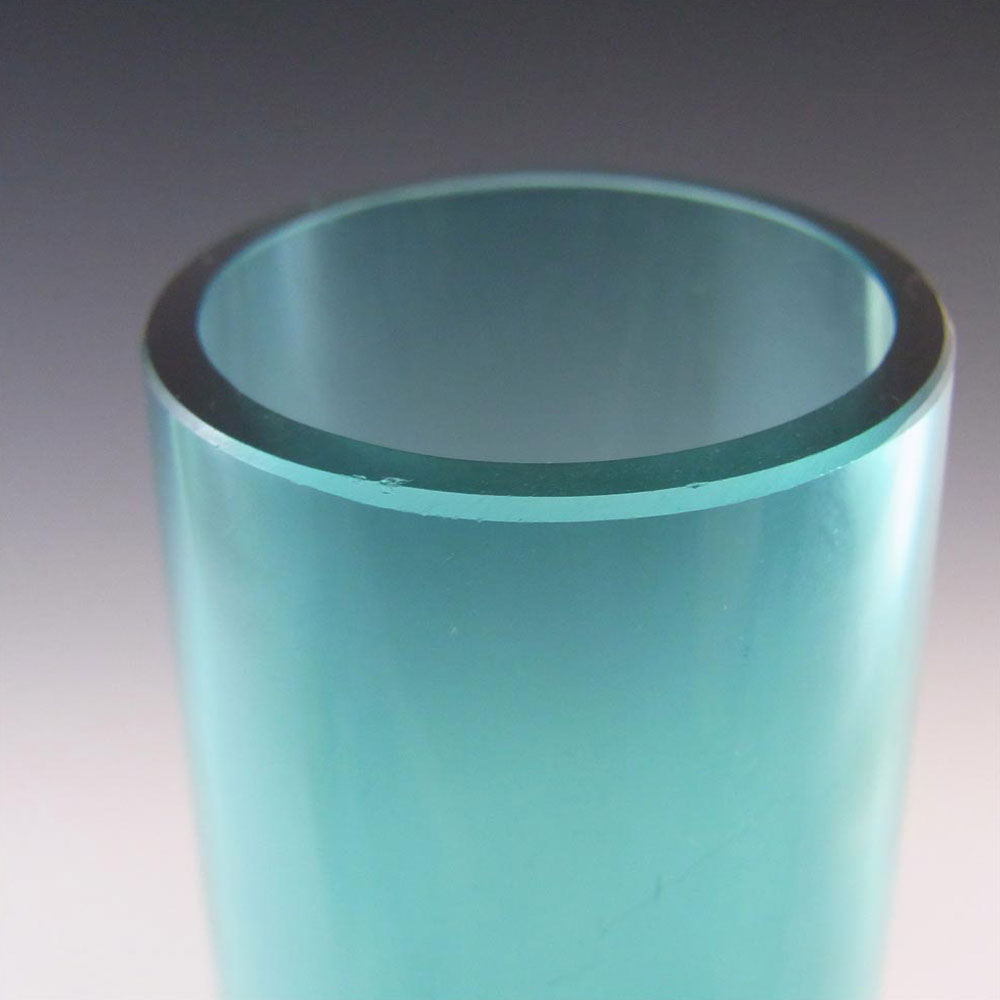 (image for) Holmegaard 'Timeglas' Turquoise Glass 9.75" Vase by Per Lutken - Click Image to Close