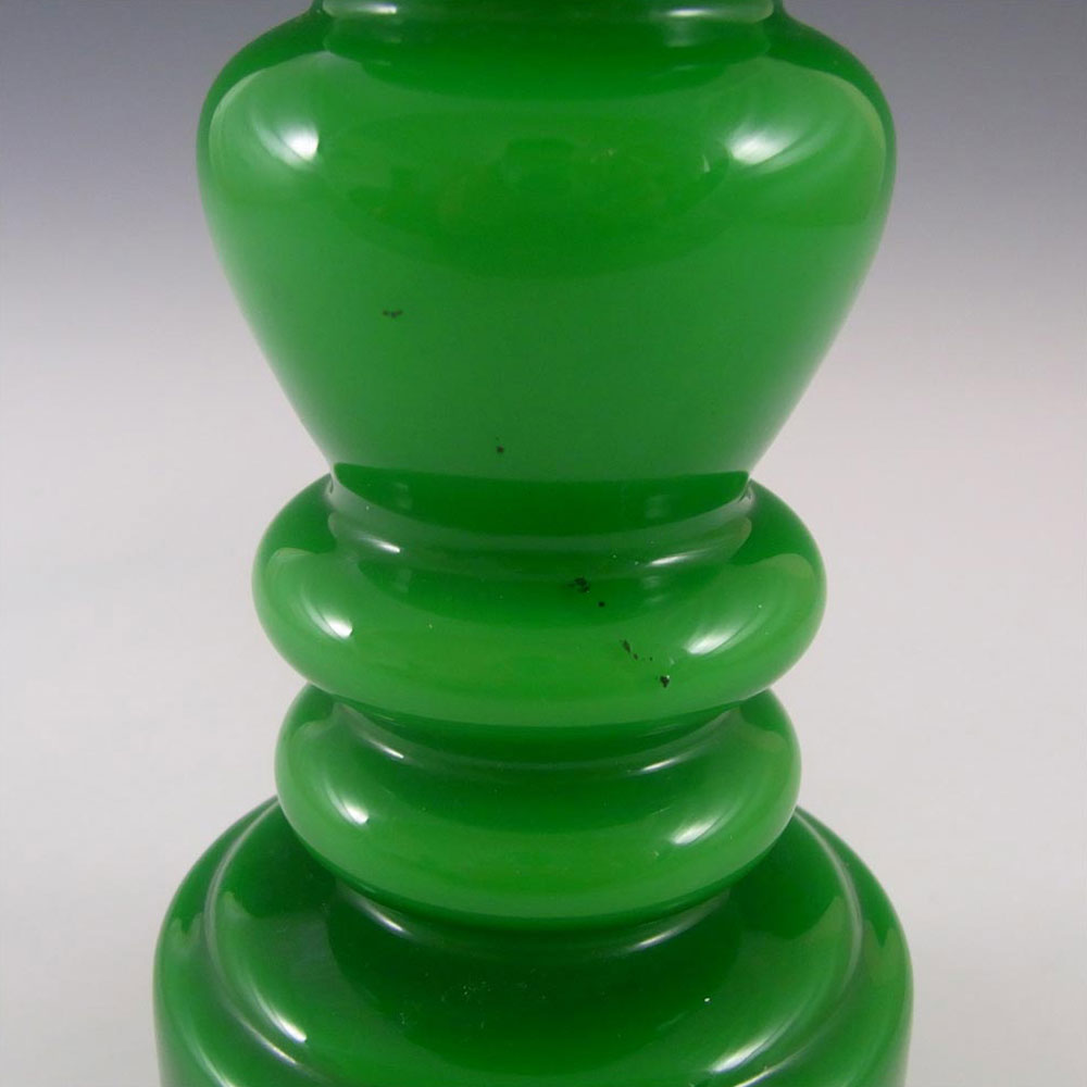 Japanese Green Cased Hooped Glass Vase - Swedish Style - Click Image to Close