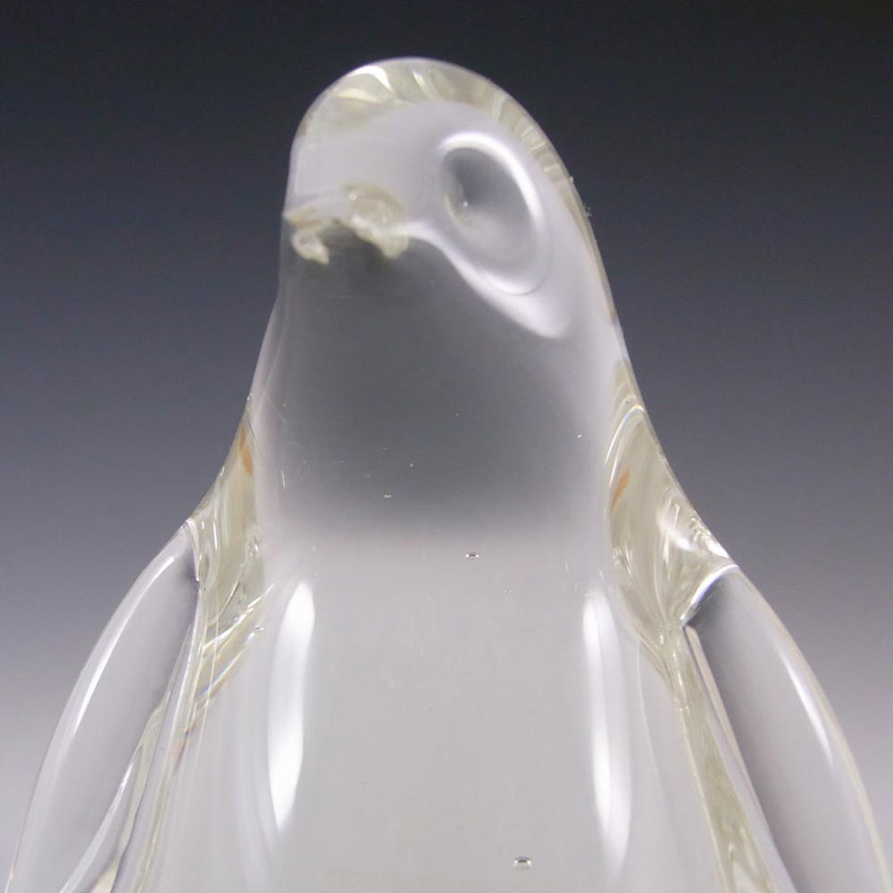Humppila Finnish Glass Penguin Paperweight - Labelled - Click Image to Close