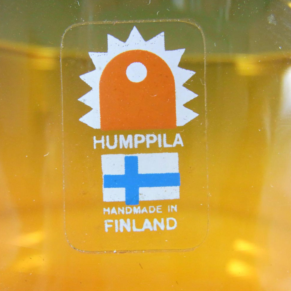 Humppila Amber Glass "Talonpoika" Beer Mug - Labelled - Click Image to Close
