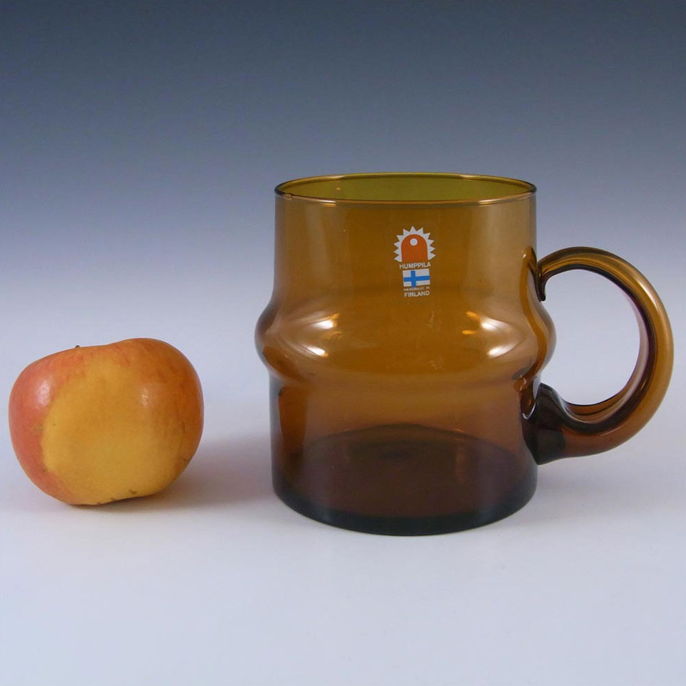 Humppila Amber Glass "Talonpoika" Beer Mug - Labelled - Click Image to Close