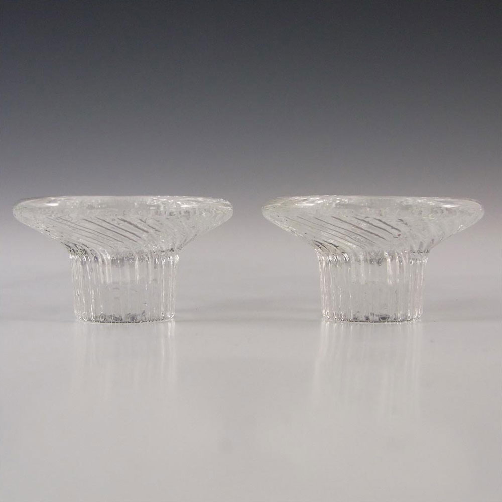 (image for) Iittala Glass Valto Kokko 'Poppa'' Candlesticks - Label - Click Image to Close