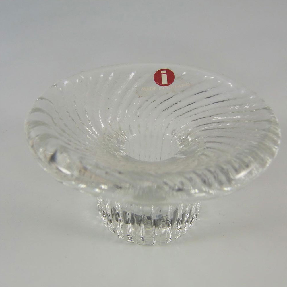 Iittala Glass Valto Kokko 'Poppa'' Candlesticks - Label - Click Image to Close