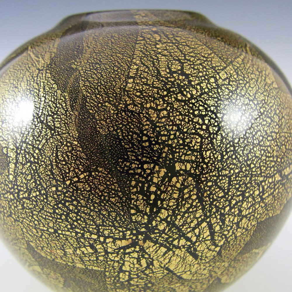 (image for) Isle of Wight Studio/Harris 'Azurene Gold' Glass Vase - Click Image to Close