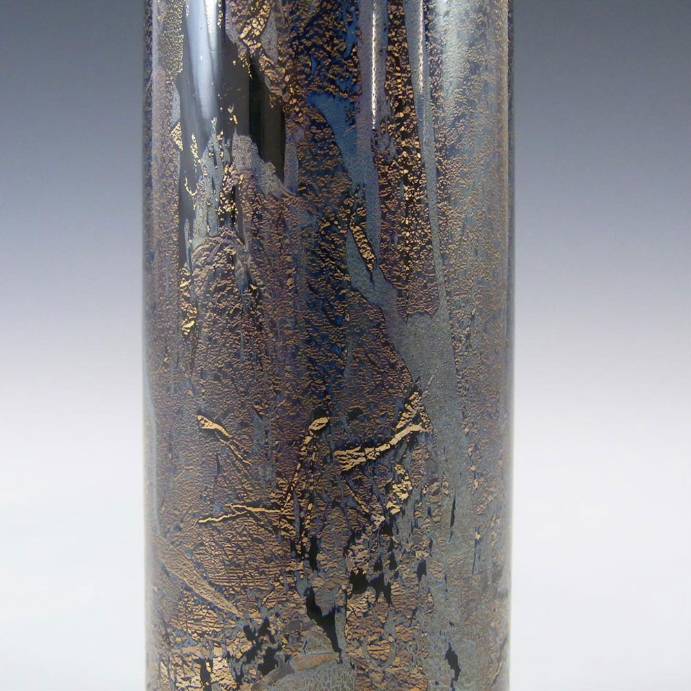Isle of Wight Studio/Harris 'Azurene Black' Glass Vase - Click Image to Close