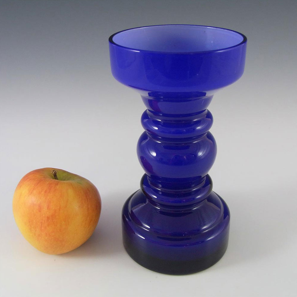 (image for) Japanese Blue Cased Hooped Glass Vase - Swedish Style - Click Image to Close