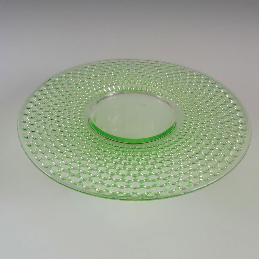 Jobling #2595 Uranium Green Art Deco Glass Posy Bowl - Click Image to Close