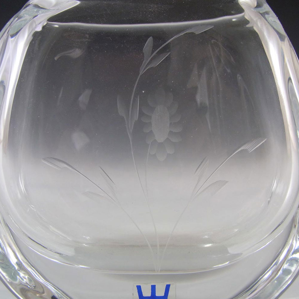 (image for) Kosta Boda Swedish Glass Engraved Vase - Labelled - Click Image to Close