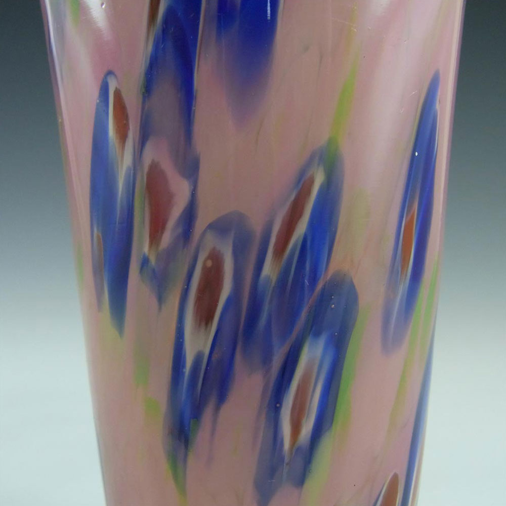 Kralik Czech Art Deco Millefiori Murrine Canes Glass Vase - Click Image to Close