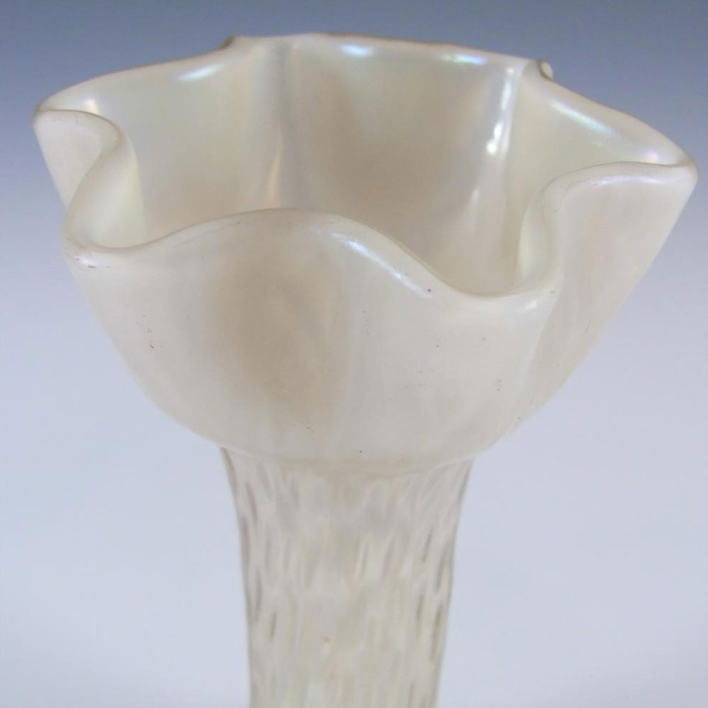 (image for) Kralik Art Nouveau 1900's Iridescent Mother-of-Pearl Glass Vase - Click Image to Close