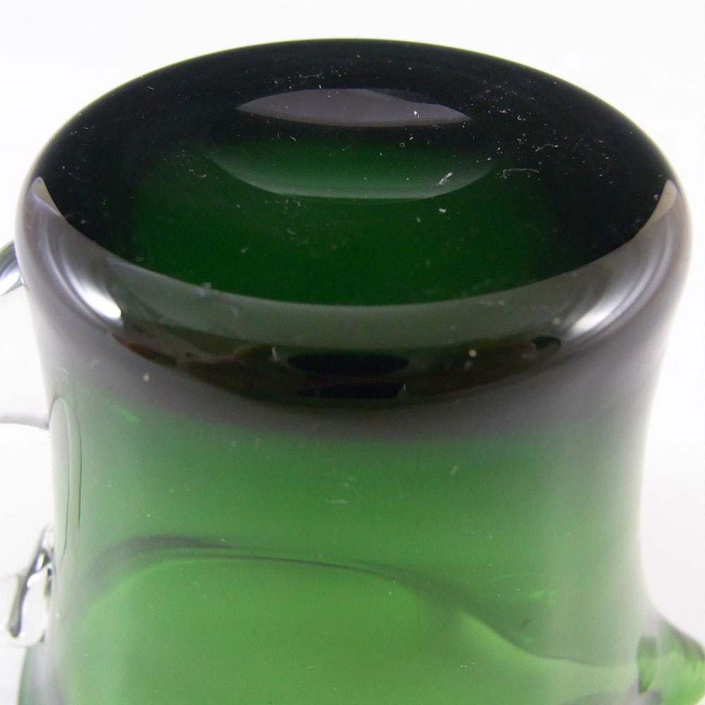 (image for) Krosno/Jaffe Rose Polish Green Glass Jug - Labelled - Click Image to Close