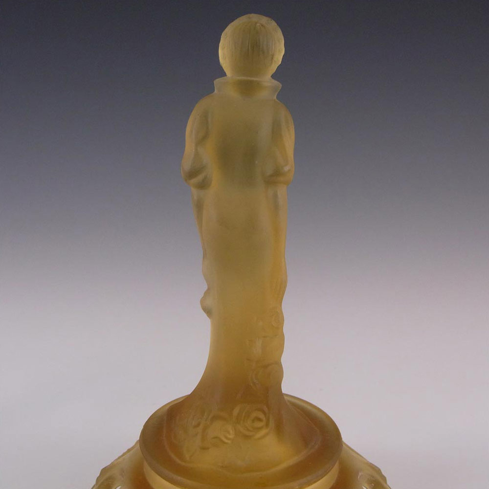 Walther Art Deco Amber Glass Lilli/Undine Lady Figurine - Click Image to Close
