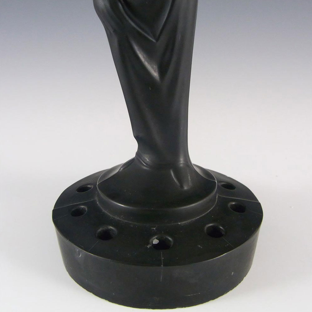 Müller & Co Art Deco Black Glass Nude Lady Figurine - Click Image to Close