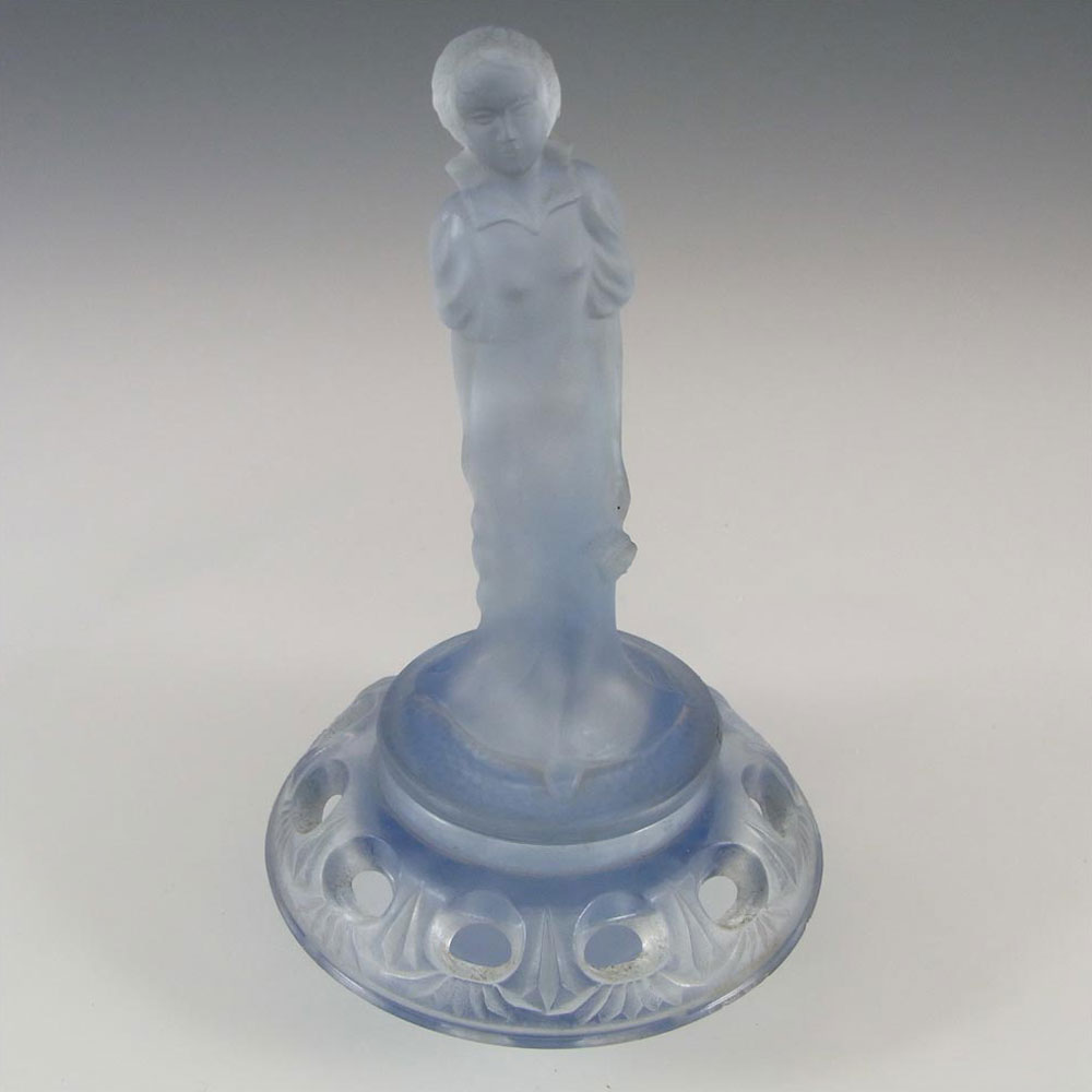 (image for) Walther Art Deco Blue Glass Lilli/Undine Lady Figurine - Click Image to Close