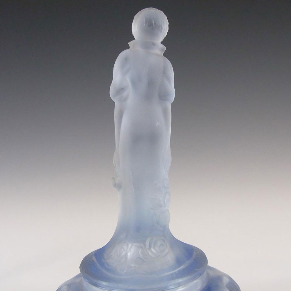 (image for) Walther Art Deco Blue Glass Lilli/Undine Lady Figurine - Click Image to Close