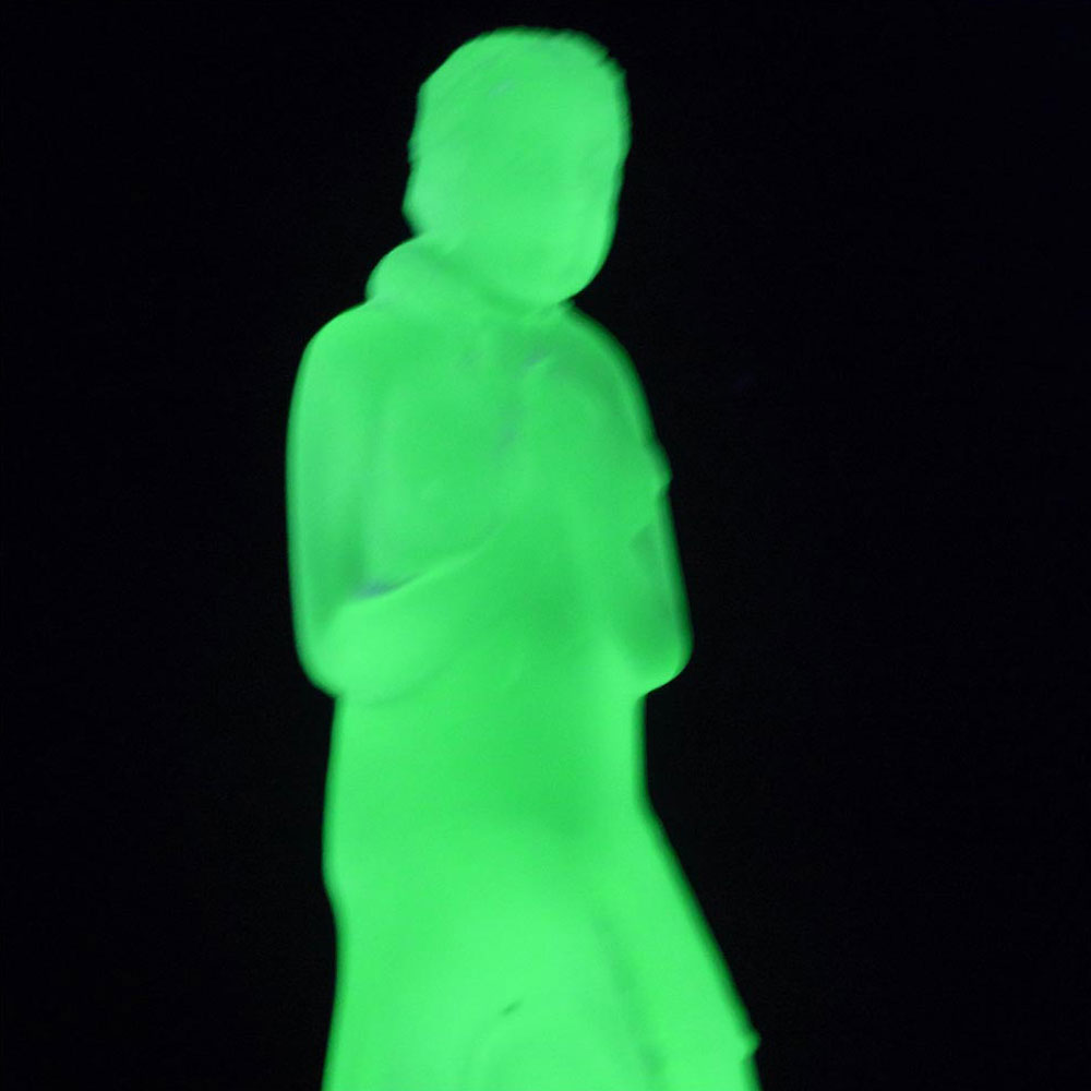 Sowerby Art Deco Uranium Green Glass Nude Lady Figurine - Click Image to Close