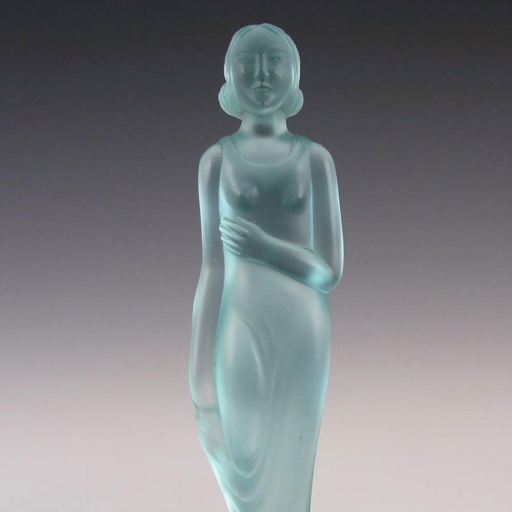 (image for) Müller & Co Art Deco Uranium Glass Nude Lady Figurine - Click Image to Close