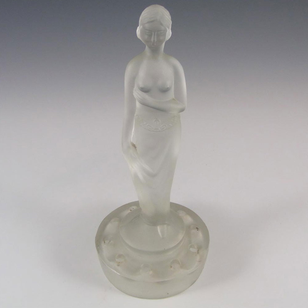 (image for) Müller & Co Art Deco Frosted Glass Nude Lady Figurine - Click Image to Close