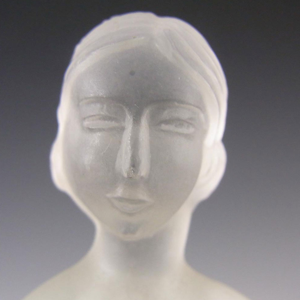 (image for) Müller & Co Art Deco Frosted Glass Nude Lady Figurine - Click Image to Close