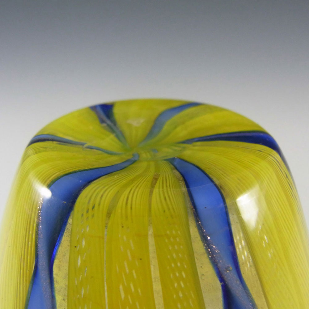 (image for) Murano 1950's Zanfirico Filigree + Aventurine Glass Vase - Click Image to Close