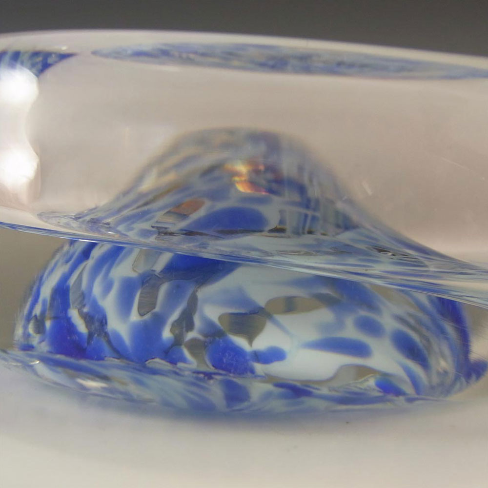 (image for) Liskeard British Blue Speckled Glass Bowl - Labelled - Click Image to Close