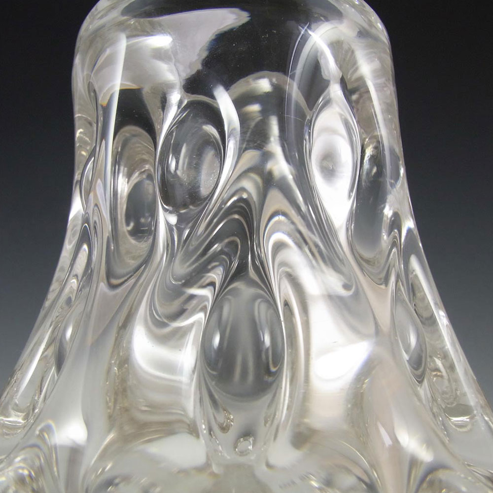 Liskeard 1970's Clear Glass "Knobbly" Vase by Jim Dyer - Click Image to Close