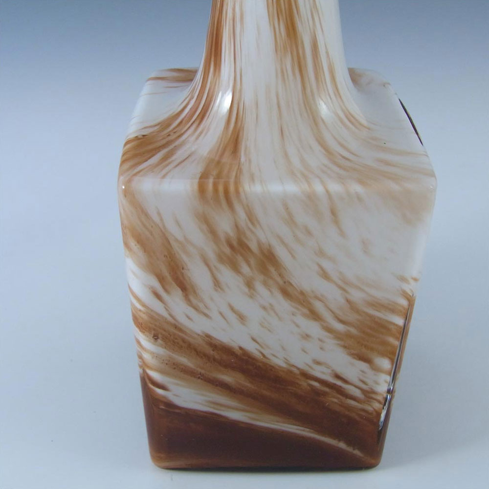 (image for) V.B. Opaline Florence Italian Empoli Brown Glass Vase - Click Image to Close