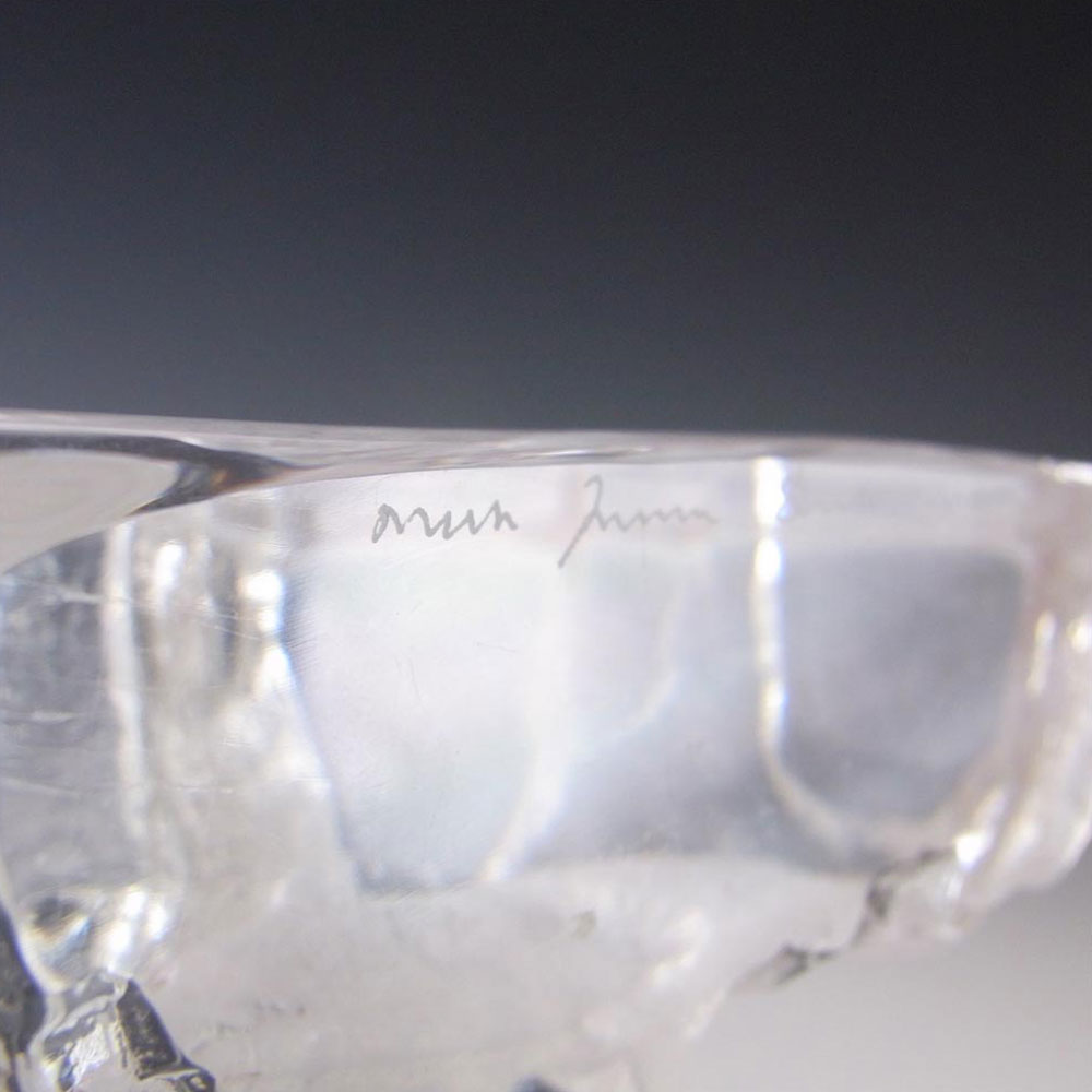 Mats Jonasson #3598 Glass Polar Bear Paperweight - Signed - Click Image to Close