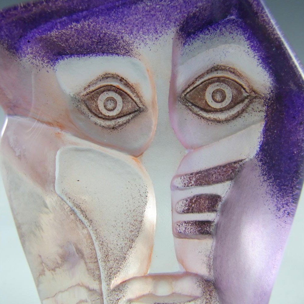 (image for) Mats Jonasson #88160 Glass Paperweight Geno Masqot Sculpture - Click Image to Close