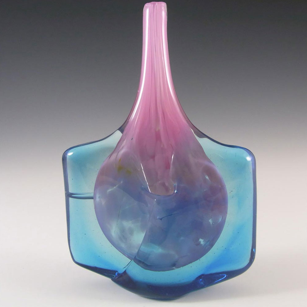 Mdina Maltese Glass 'Fish' / 'Axe Head' Vase - Signed - Click Image to Close