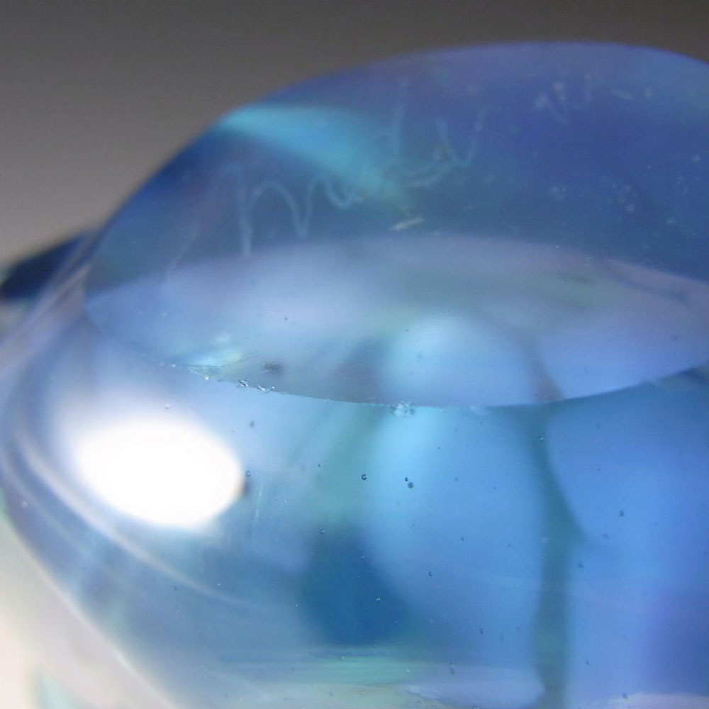Mdina Maltese Glass 'Fish' / 'Axe Head' Vase - Signed - Click Image to Close