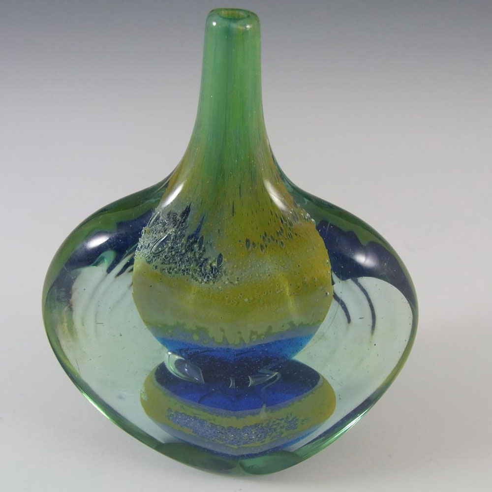 (image for) Mdina Maltese Glass Cut Ice 'Lollipop' Vase - Signed - Click Image to Close