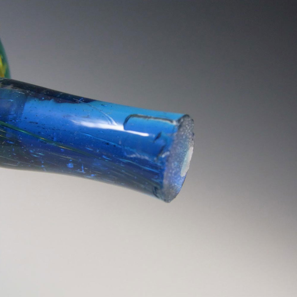 (image for) Mdina 'Blue Summer' Maltese Glass Decorative Bottle - Signed - Click Image to Close