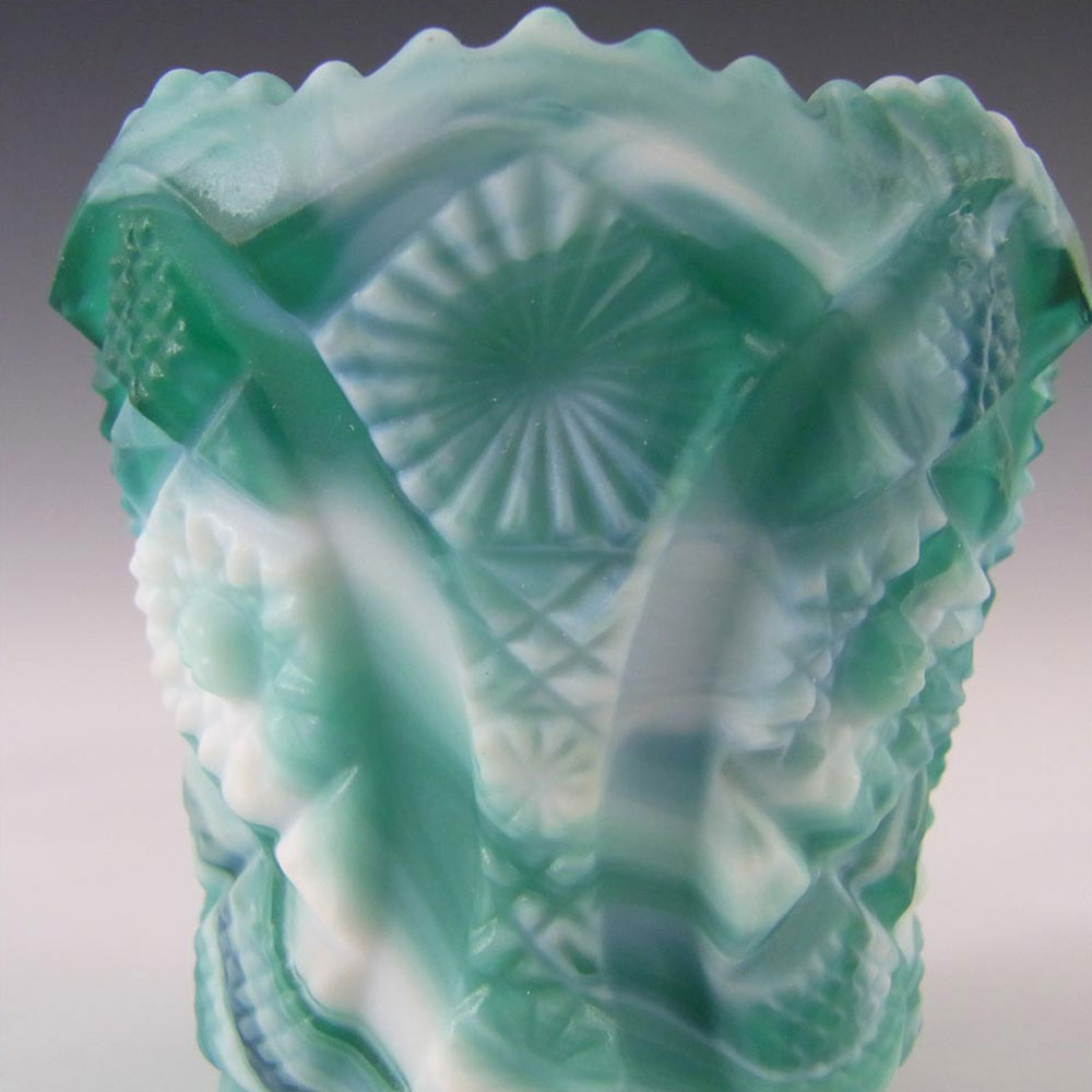 (image for) Imperial Glass Malachite/Slag Spill Vase - Marked - Click Image to Close