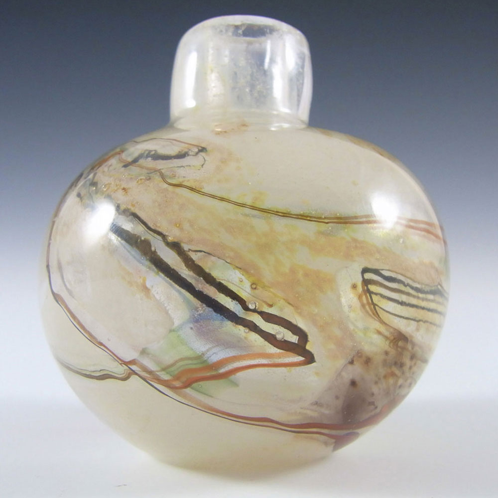 (image for) Mtarfa Maltese Glass Decorative Bottle Vase - Signed - Click Image to Close