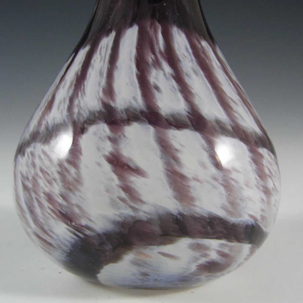 (image for) Mtarfa Organic Purple & White Glass Vase - Signed - Click Image to Close