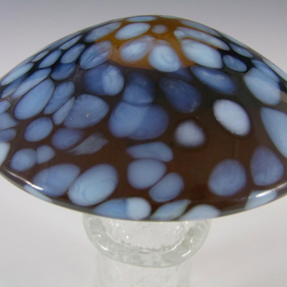 (image for) Aseda Swedish Black + Blue Glass Mushroom by Bo Borgstrom - Click Image to Close