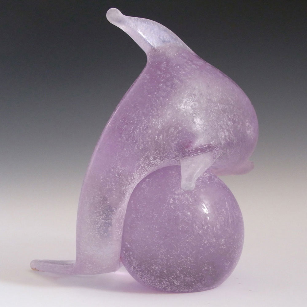 V. Nason & Co Murano 'Scavo' Glass Dolphin Sculpture - Click Image to Close